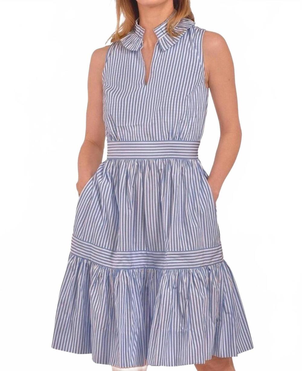 NEW GRETCHEN SCOTT hope mini dress in periwinkle stripe
